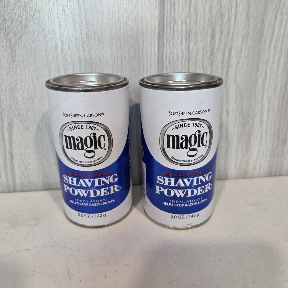 Softsheen-Carson MAGIC Shaving Powder- Regular Strength- 2 Pack- 5oz Each
